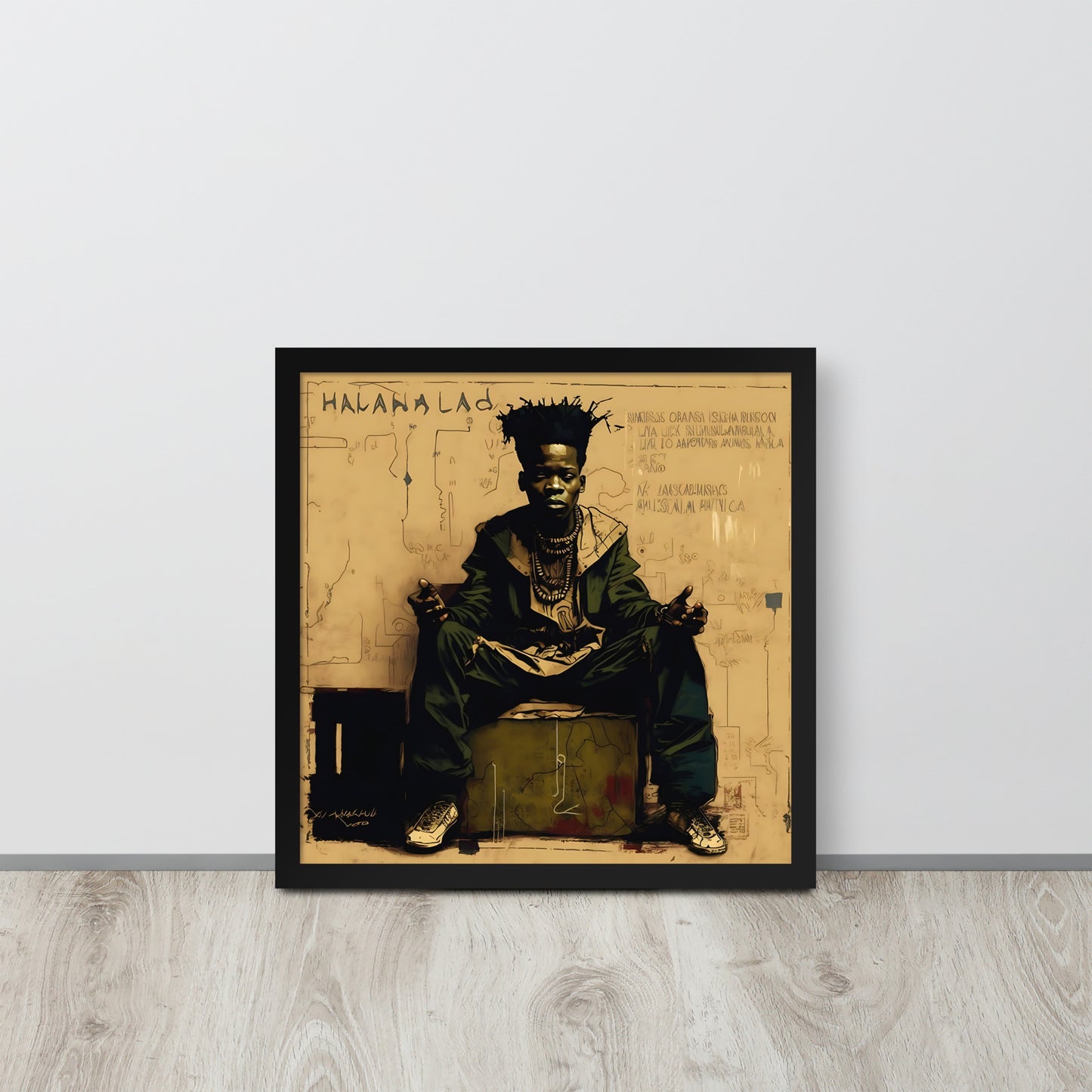 Basquiat's Urban Mansa Musa Framed poster