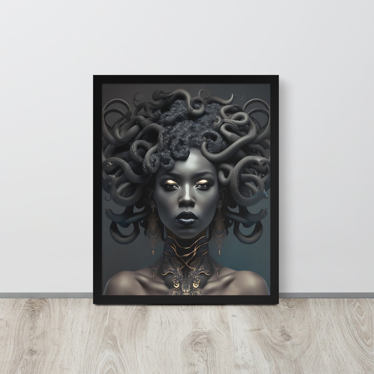 Black Madusa Framed poster