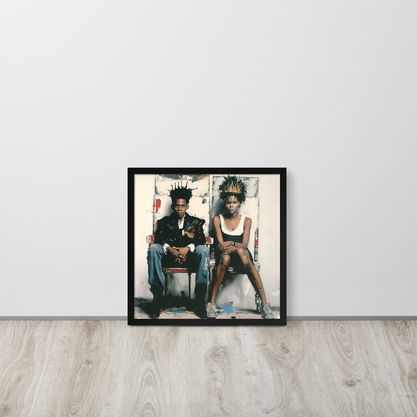 Basquiat Version of Puppy Love Framed poster